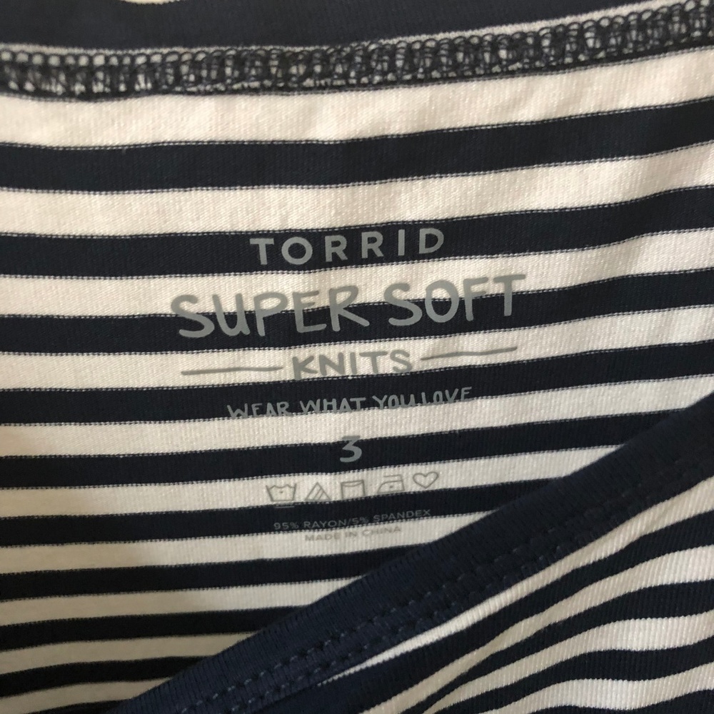NWT Striped and Floral Babydoll Tank Top - Picture 3 of 6